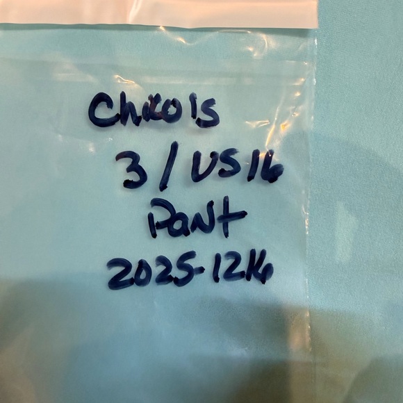 Chico’s Light Blue Cropped Pants Lace Trim Size 3 US 16 Pull On - Picture 11 of 11